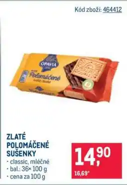 Makro Zlaté polomáčené sušenky nabídka