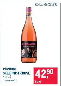 Makro PŮVODNÍ SKLEPMISTR ROSÉ nabídka