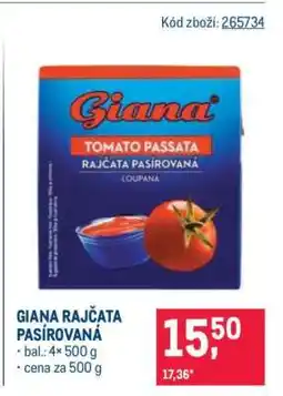 Makro Giana Rajčata pasírovaná nabídka