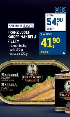 Makro FRANZ JOSEF KAISER MAKRELA FILETY nabídka