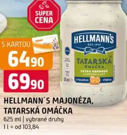 Terno Hellmann's majonéza. tatarská omáčka nabídka