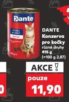 Kaufland Dante konzerva pro kočky nabídka