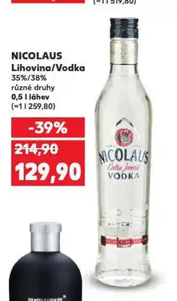 Kaufland Nicolaus vodka nabídka