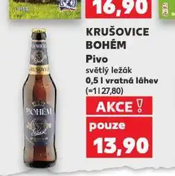 Kaufland Pivo krušovice bohém nabídka