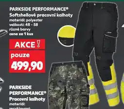 Kaufland Softshellové pracovní kalhoty nabídka