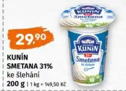 Terno Kunin smetana 31% ke šlehání nabídka