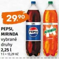Terno Pepsi, mirinda nabídka