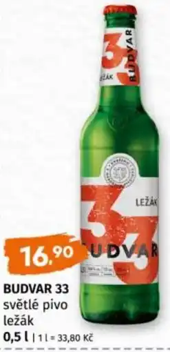 Terno BUDVAR 33 světlé pivo ležák nabídka