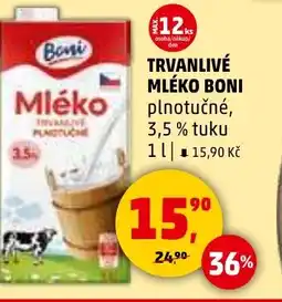 Penny Market Trvanlivé mléko boni plnotučné nabídka