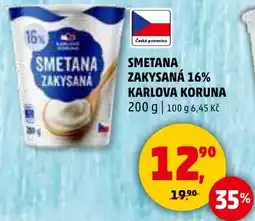 Penny Market Smetana zakysaná 16% karlova koruna nabídka
