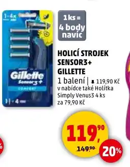 Penny Market Holicí strojek sensor3+ gillette nabídka