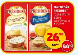 Penny Market Tavený sýr président nabídka