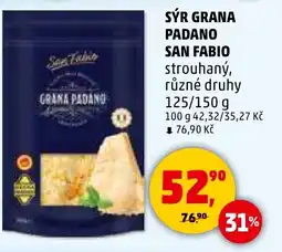 Penny Market Sýr grana san fabio strouhaný, různé druhy nabídka