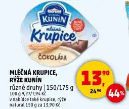 Penny Market Mléčná krupice, rýže kunín nabídka