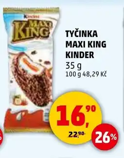 Penny Market Tyčinka maxi king kinder nabídka