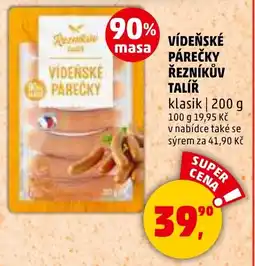 Penny Market Vídeňské parečky řezníkův talíř nabídka