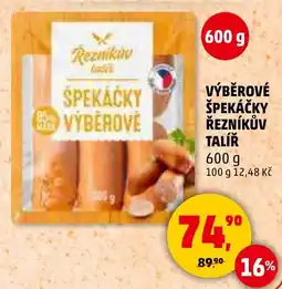 Penny Market Výběrové špekáčky výberove řezníkův talíř nabídka