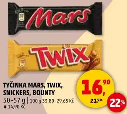 Penny Market Tyčinka mars, twix, snickers, bounty nabídka
