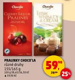 Penny Market Pralinky choco'la různé druhy nabídka
