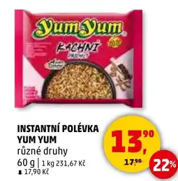 Penny Market Instantní polévka yum yum nabídka