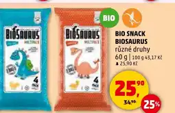 Penny Market Bio snack biosaurus nabídka