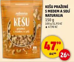 Penny Market Kešu pražené s medem a solí naturalia nabídka