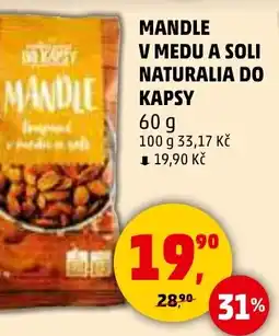 Penny Market Mandle v medu a soli naturalia do kapsy nabídka