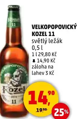 Penny Market VELKOPOPOVICKÝ KOZEL 11 světlý ležák nabídka