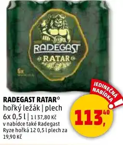 Penny Market Radegast ratar hořký ležák plech nabídka