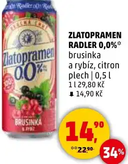 Penny Market Zlatopramen radler 0,0% nabídka