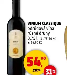 Penny Market Vinium classique odrůdová vína nabídka