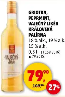 Penny Market Griotka, peprmint, vaječný likér královská palírna nabídka
