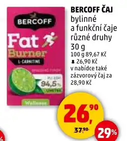 Penny Market BERCOFF ČAJ bylinné a funkční čaje nabídka