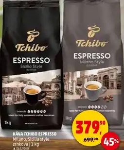 Penny Market Káva tchibo espresso Milano, Sicilia style zrnková nabídka