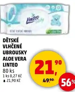 Penny Market Dětské vlhčené ubrousky aloe vera linteo nabídka