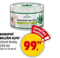 Penny Market Konopný balzám alpa nabídka