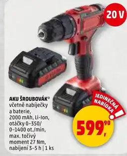 Penny Market Aku šroubovák nabídka
