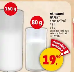 Penny Market Náhradní náplň doba hoření nabídka