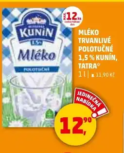 Penny Market Mléko trvanlivé polotučné 1,5% kunín, tatra nabídka