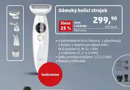 Penny Market Dámský holicí strojek nabídka