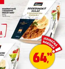 Penny Market Segedínský guláš s houskovými knedlíky hamé nabídka