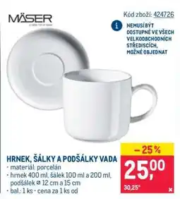Makro HRNEK, ŠÁLKY A PODŠÁLKY VADA nabídka