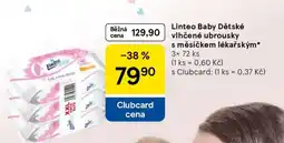 Tesco Linteo Baby Dětské vlhčené ubrousky s měsíčkem lékařským nabídka