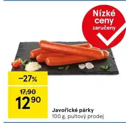 Tesco Javořické párky nabídka