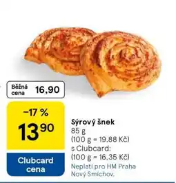 Tesco Sýrový šnek nabídka