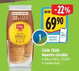Albert Schär Chléb Maestro cereální nabídka