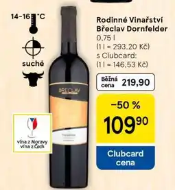Tesco Rodinné Vinařství Břeclav Dornfelder nabídka