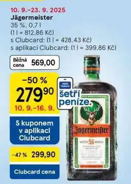 Tesco Jägermeister nabídka