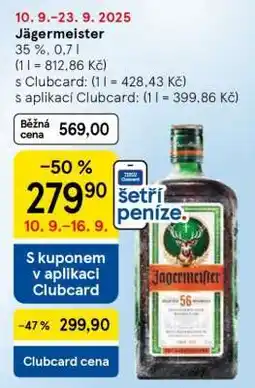 Tesco Jägermeister nabídka