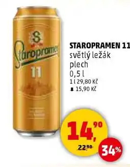Penny Market STAROPRAMEN 11 světlý ležák plech nabídka